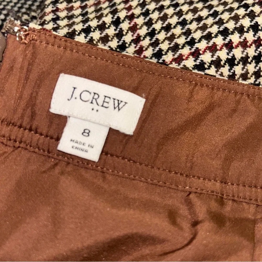 J. Crew Checkered Mini Skirt